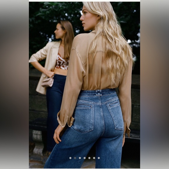 NOWT Pilcro Uptown High-Rise Wide-Leg Jeans 12P - Picture 4 of 12